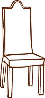 Dining chair Illustration modern