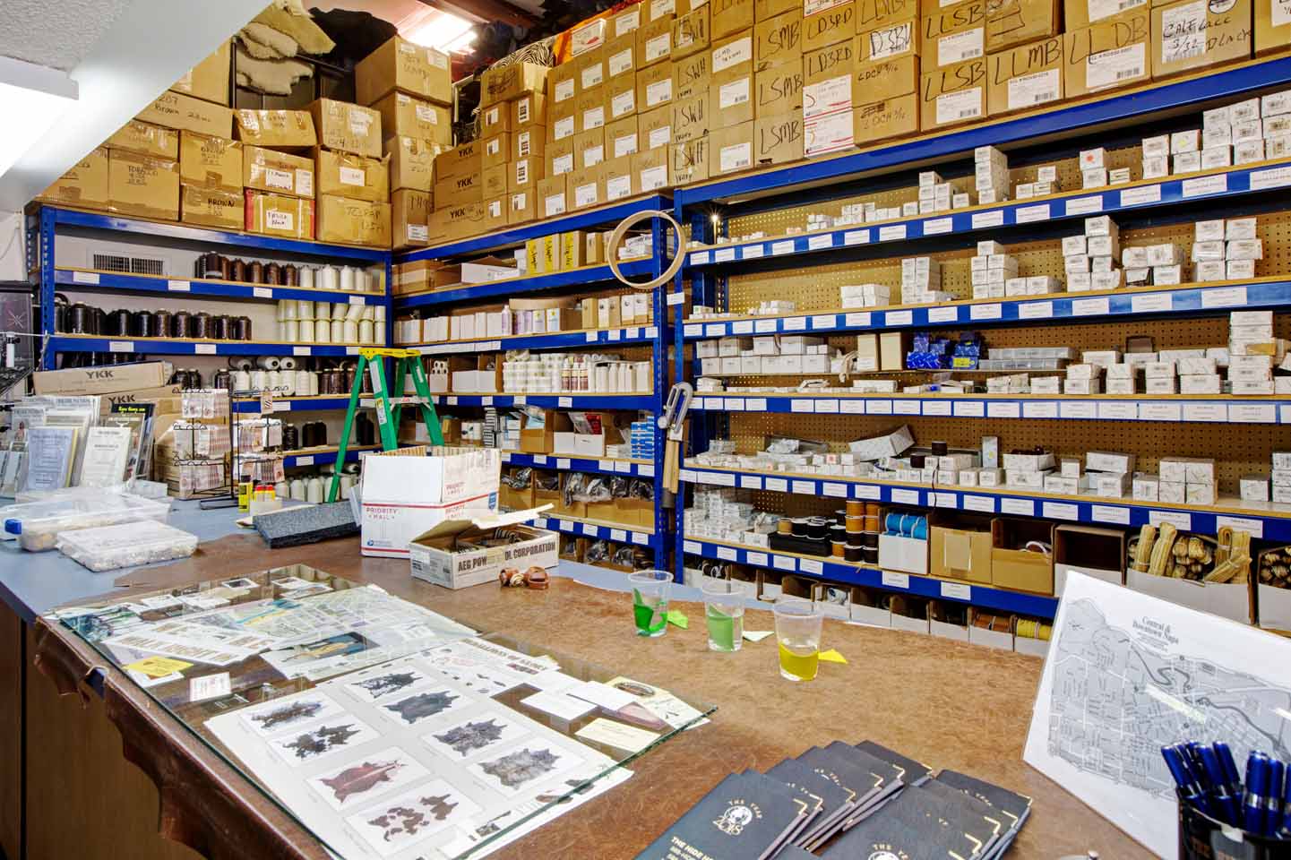 Hide House Accessories Staging Area in Warehouse